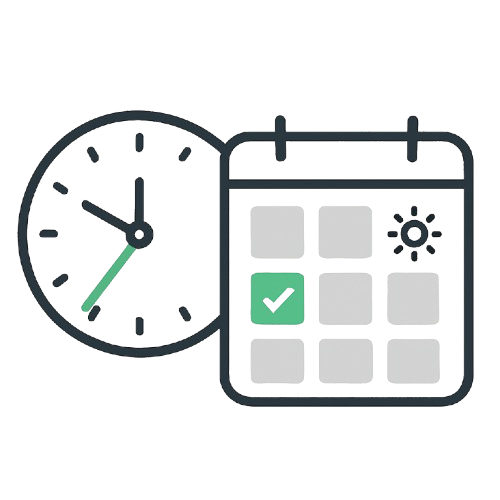 Icône calendrier symbolisant la gestion des disponibilités